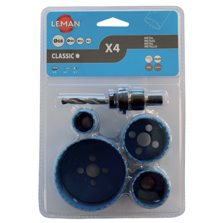 LOT DE 4 TRÉPANS BI-MÉTAL